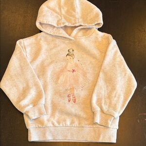 Primark Hooded Sweater with Ballerina “Love to Dance” Design Size 5-6 Years
